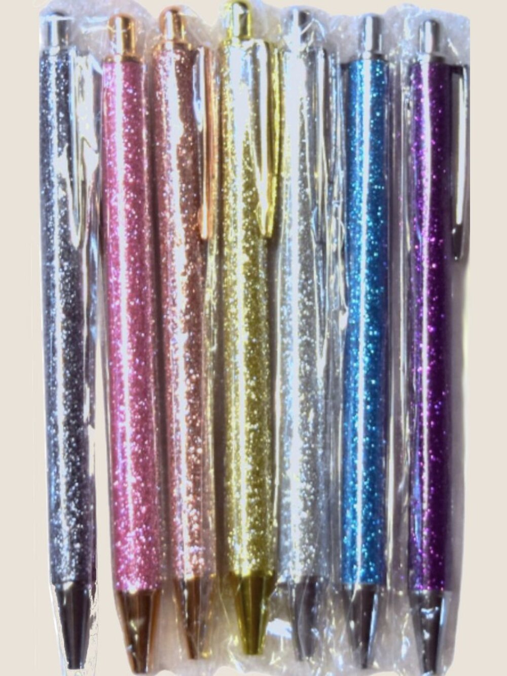 7PC Glitter Pen Set Funny Swear Word Weekday Novelty Pens NIP Gift - Picture 5 of 6